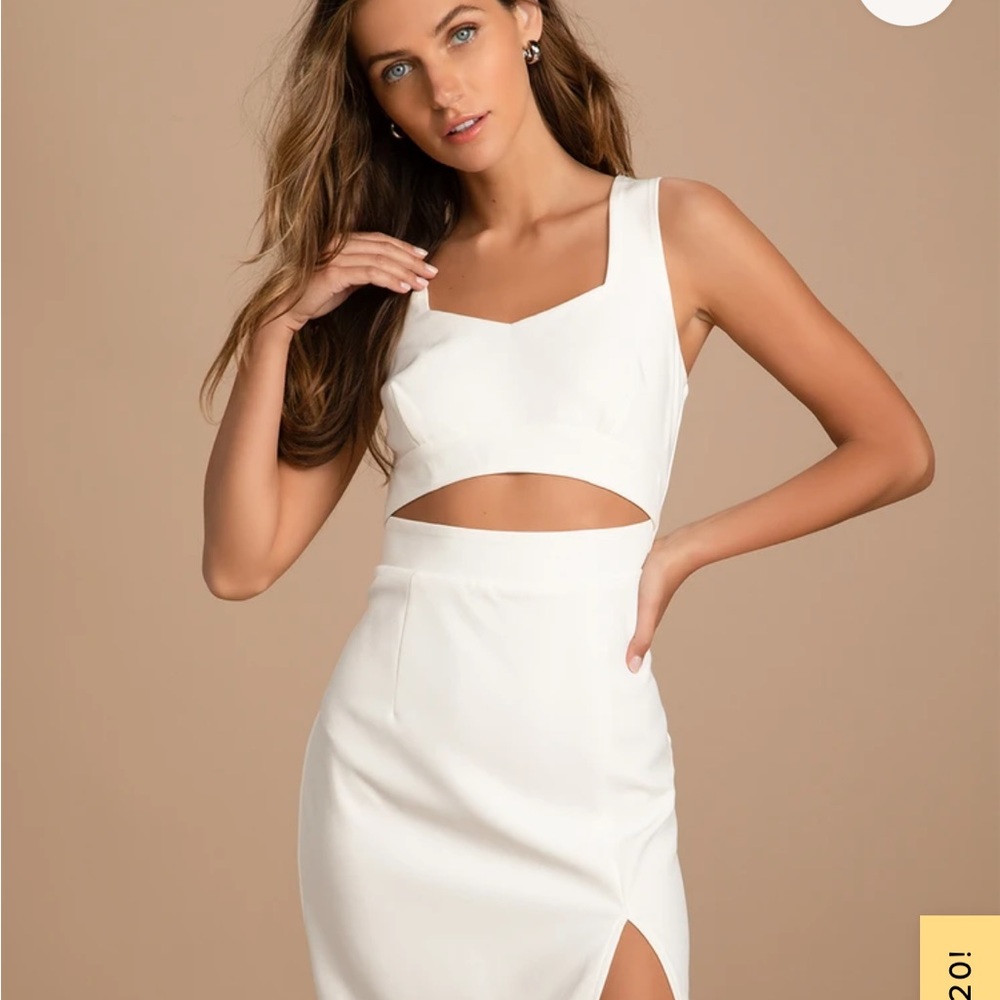 Lulus Under My Spell white cut out dress